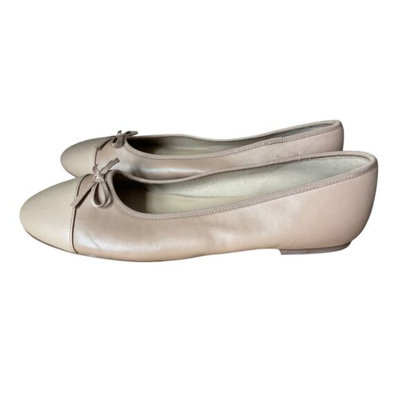 Ann Taylor Cap Toe Leather Ballet Flats - Picture 4 of 6